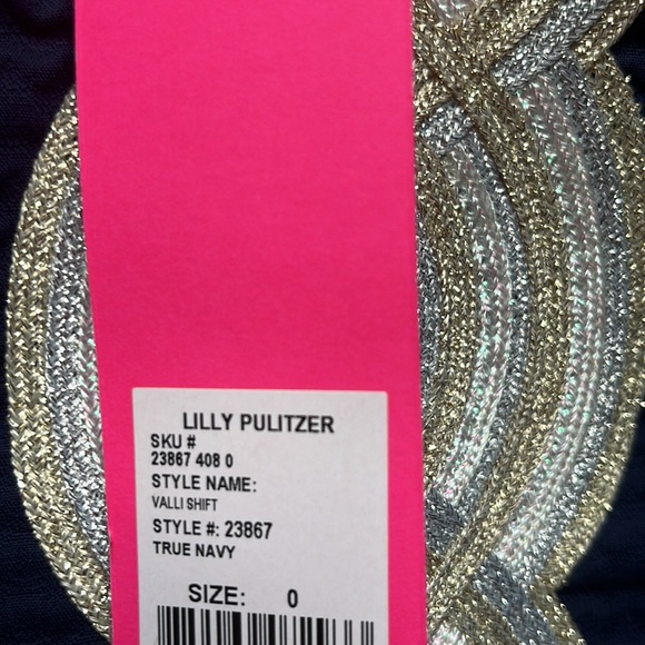 Lilly Pulitzer/ True Navy Valli Shift dress/ size 0 / Never worn/ New with Tags - Picture 3 of 3